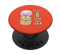 Simpatico leone per l'ottavo compleanno della mia era di 8 anni PopSockets PopGrip Adesivo