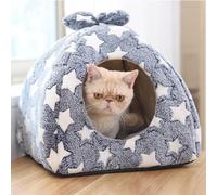 Simpatico letto per gatti in peluche, capanna per animali domestici, cuscino