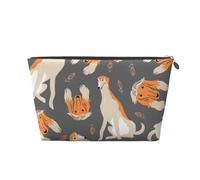 Simpatico levriero afgano, Borsa da toilette Borsa per trucco Borsa per cosmetici Borsa da toilette da viaggio portatile