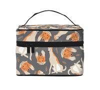 Simpatico levriero afgano, Borsa per il trucco Borsa per cosmetici Borsa da toilette da viaggio portatile Astuccio per matite Astuccio da toilette