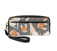 Simpatico levriero afgano, Borsa per il trucco Borsa per cosmetici Borsa da viaggio portatile da toilette Astuccio in pelle per donne e ragazze