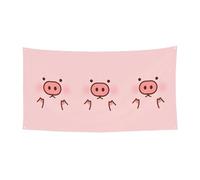 Simpatico maiale stampa 1'Pack Banner segno per Halloween, decorazione da appendere per interni ed esterni, resistente ai raggi UV con fori in metallo