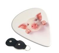 Simpatico maiale stampato plettri per chitarra 6 pezzi plettro chitarra acustica elettrica plettro per basso chitarra acustica elettrica ukulele sottile medio spessore set 0,46 mm