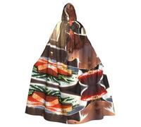 Simpatico mantello con cappuccio a forma di gatto, accappatoio costume cosplay per uomini e donne, costume da gioco di ruolo per adulti di Halloween