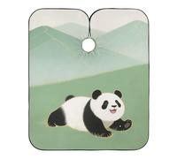 Simpatico mantello da parrucchiere a forma di panda con chiusura a scatto regolabile, mantello da taglio per capelli fresco per le donne capa para cortar Cabello 165,1 x 139,7 cm