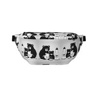 Simpatico marsupio stampato con grande capacità e doppie tasche, adatto per viaggi e sport.