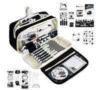 Simpatico Materiale Scolastico Con Gatto Nero - Cancelleria Per La Scuola Dei Bambini | Borsa Organizer Per Penne, Per Studenti Scrittori Amanti Degli Animali Bambini Adolescenti Adulti Collezionisti