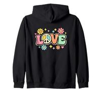 Simpatico Messaggio d'Amore Amore Floreale Hippie Better World Movement Felpa con Cappuccio