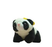 Simpatico mini panda portachiavi in peluche con ciondolo a forma di animale pezza for la borsa dello zaino, decorazione delle chiavi 'auto, regalo novità