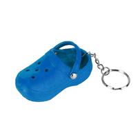 Simpatico mini portachiavi a forma di pantofola per zaino, decorazione per borsa da viaggio (blu lag