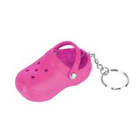 Simpatico mini portachiavi a forma di pantofola per zaino, decorazione per borsa da viaggio (rosa pesca)