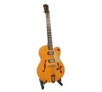 Simpatico mini strumento musicale per chitarra dal design unico, artigianato unico, carino modello classico in miniatura, ornamento da tavolo, strumento musicale portatile fai da te(8)