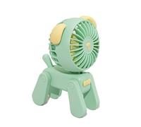 Simpatico Modello Di Animale Domestico Ventilatori Da Tavolo USB Ricaricabile Piccolo Ventilatore Elettrico Mini Creativo Portatile For Dormitorio For Ufficio Vento Forte(Green Dog)