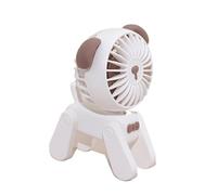 Simpatico Modello Di Animale Domestico Ventilatori Da Tavolo USB Ricaricabile Piccolo Ventilatore Elettrico Mini Creativo Portatile For Dormitorio For Ufficio Vento Forte(White Dog)