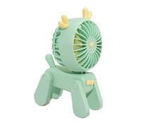 Simpatico Modello Di Animale Domestico Ventilatori Da Tavolo USB Ricaricabile Piccolo Ventilatore Elettrico Mini Creativo Portatile For Dormitorio For Ufficio Vento Forte(Green Deer)