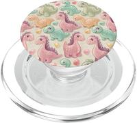Simpatico modello di dinosauro biscotto Kawaii Dino T Rex PopSockets PopGrip per MagSafe