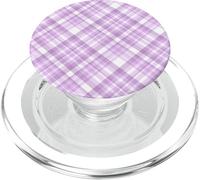 Simpatico modello di Gingham Ploid Gingham, Viola Purple PopSockets PopGrip per MagSafe