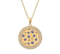 Simpatico modello ippopotamo collana con ciondolo personalizzato da donna collane rotonde con diamanti regali per gli uomini di compleanno, Misura unica, Metallo