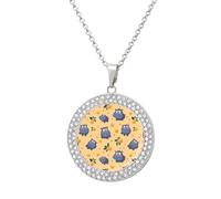 Simpatico modello ippopotamo collana con ciondolo personalizzato da donna collane rotonde con diamanti regali per gli uomini di compleanno, Misura unica, Metallo