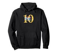 Simpatico monogramma con iniziale, numeri colorati, fiori 10 Felpa con Cappuccio