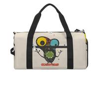 Simpatico mostro nero con emozioni divertente borsa da palestra con scomparto per scarpe borsone da viaggio borsa da viaggio borsa da yoga