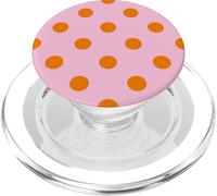 Simpatico motivo a pois rosa e arancione a pois estetici grandi PopSockets PopGrip per MagSafe