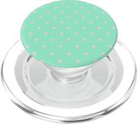 Simpatico motivo a pois verde menta pastello e rosa minimalista PopSockets PopGrip per MagSafe