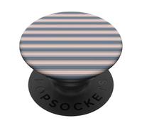 Simpatico motivo a righe orizzontali minimaliste blu polveroso e rosa PopSockets PopGrip Adesivo
