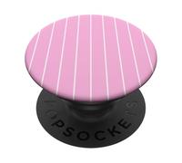Simpatico motivo a righe rosa pastello, motivo a righe rosa PopSockets PopGrip Adesivo