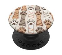 Simpatico motivo a zampa di gatto per gli amanti degli animali domestici e dei gatt PopSockets PopGrip Adesivo