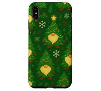 Simpatico motivo albero di Natale gnomo natalizio natalizio natalizio artistico Custodia per iPhone XS Max