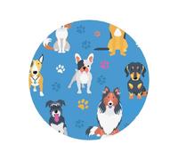 Simpatico motivo di cane Labrador, adesivi magnetici per frigorifero in acrilico, magneti per lavagna bianca per la decorazione di mobili e cucine,Forma rotonda