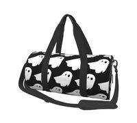 Simpatico motivo fantasma bianco Halloween borse da viaggio e borse sportive di grande capacità manici ad anello nella parte superiore borse del fine settimana e borse rotonde possono essere