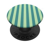Simpatico motivo geometrico a righe verticali a righe verde e verde PopSockets PopGrip Adesivo