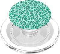 Simpatico motivo leopardato ghepardo verde in verde per ragazze donne PopSockets PopGrip per MagSafe