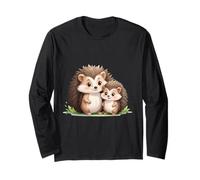 Simpatico Motivo Riccio Mamma e Cucciolo di Animale Maglia a Manica