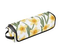 Simpatico narcisi gialli 2 in 1 organizer per strumenti per capelli con tappetino resistente al calore Organizer per strumenti per capelli di grande capacità per ferro piatto strumenti caldi e