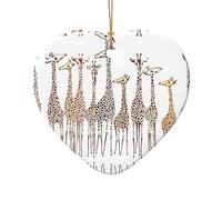 Simpatico ornamento natalizio a forma di giraffa in stile cartone animato, decorazione per albero di Natale, calza della Befana, idea regalo per gli amici