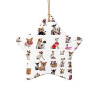 Simpatico ornamento natalizio con carlino chihuahua, decorazione per albero di Natale, calza della Befana, idea regalo festiva, regalo per gli amici