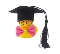 Simpatico Ornamento Per Console Centrale Per Auto Con Piccola Papera Gialla - Cappello Da Laurea Cappello Da Dottorato Con | Scialle Di Laurea Decorazione In Per Cruscotto - Per La Scriva