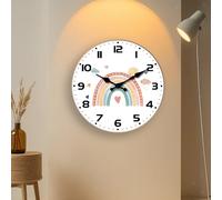 Simpatico orologio analogico arcobaleno che insegna l'ora senza