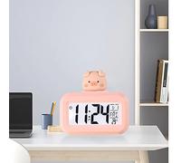 Simpatico Orologio Elettronico a Forma di Cartone Animato con Calendario della Temperatura su Schermo LED Trasparente, Ottimo per la Cameretta dei Bambini o Spazi Giocosi,