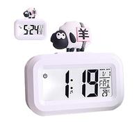 Simpatico Orologio Elettronico a Forma di Cartone Animato con Calendario della Temperatura su Schermo LED Trasparente, Ottimo per la Cameretta dei Bambini o Spazi Giocosi,