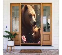 Simpatico orsetto bronzo stampa n. 185 coperture decorative per porta, decorazioni per interni ed esterni, primavera, estate, autunno, inverno, Halloween, Natale, decorazioni per la casa