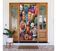 Simpatico orsetto bronzo stampa n. 318 coperture decorative per porta, decorazioni per interni ed esterni, primavera, estate, autunno, inverno, Halloween, Natale, decorazioni per la casa