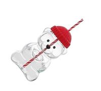 Simpatico Orsetto in Vetro da 20 Once con Design Unico a Forma di Orso per caffè, Latte, tè, Bevande Calde e Fredde, Adatto Come Regalo per Familiari e Amici