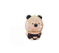 Simpatico orso cartone animato mini ventilatore for bambini palmare USB che carica forte vento(Black)
