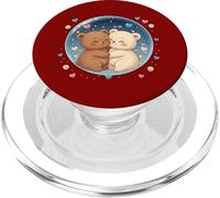 Simpatico orso che abbraccia in bolla stellata Kawaii Art Gift PopSockets PopGrip per MagSafe