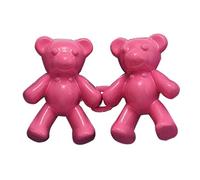 Simpatico orso jeans bottoni spille no cucito regolabile rendere pantaloni più stretti per abiti denim carino orso no cucire vita pulsante, Misura unica, come descritto