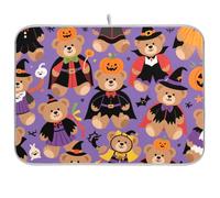 Simpatico Orso Marrone Zucca per Halloween Cucina Contatore stuoie scolapiatti tappetino scolapiatti stuoie per la cucina grande 18 x 24